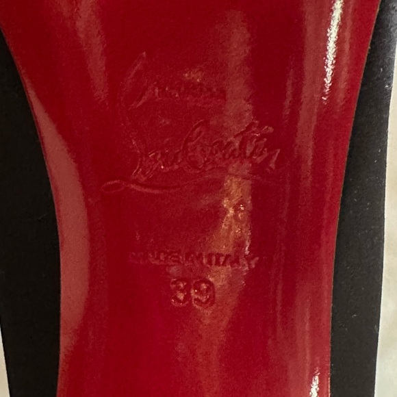 Christian Louboutin Lipstrass Black Crepe Satin 100MM 39 IT PRICE FIRM - Picture 11 of 17